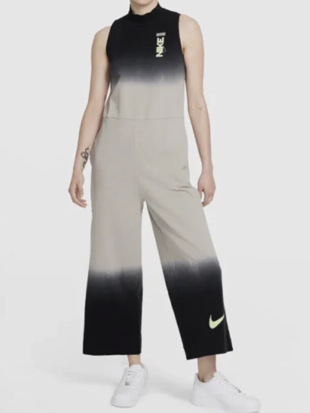 Nike Sportswear Ombre Wide-Leg Cropped Jersey Jumpsuit Size S